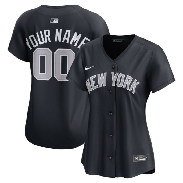 Women's New York Yankees Nike Navy Alternate Limited Custom Jersey