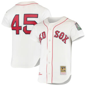 Men's Boston Red Sox Pedro Martinez Mitchell & Ness White 1999 Cooperstown Collection Home Jersey