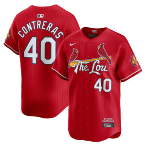 Men's St. Louis Cardinals Willson Contreras Nike Red City Connect Limited Player Jersey