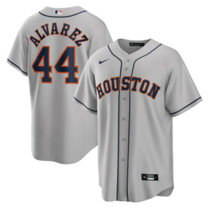Men's Houston Astros Yordan alvarez Nike Gray Road Replica Player Jersey