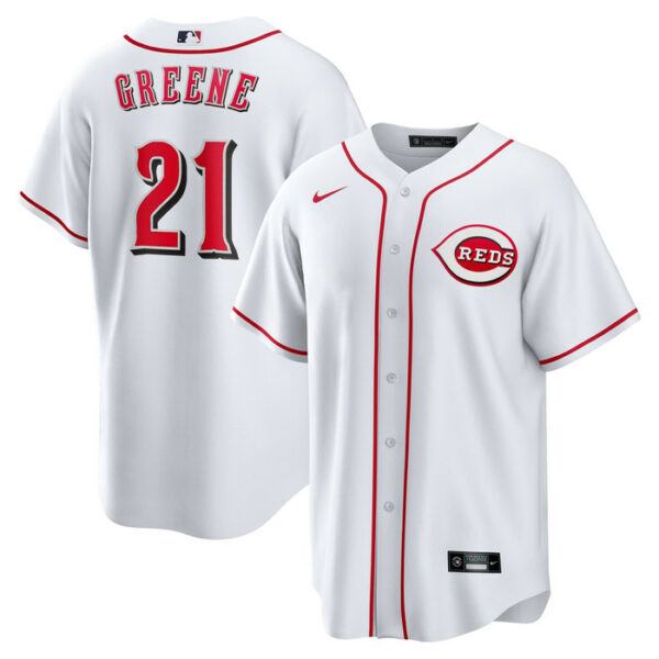 Men's Cincinnati Reds Hunter Greene Nike White Home Replica Jersey