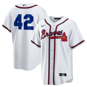 Men's Atlanta Braves Nike White Home 2025 Jackie Robinson Day Replica Jersey