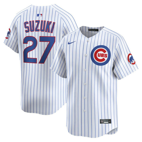 Men's Chicago Cubs Seiya Suzuki Nike White Home Limited Player Jersey