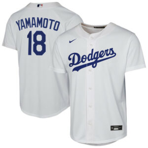 Youth Los Angeles Dodgers Yoshinobu Yamamoto Nike White Home Replica Player Jersey