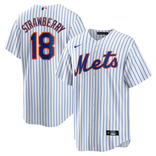 Men's New York Mets Darryl Strawberry Nike White Home Replica Retired Player Jersey