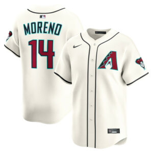 Men's Arizona Diamondbacks Gabriel Moreno Nike Cream Home Limited Player Jersey