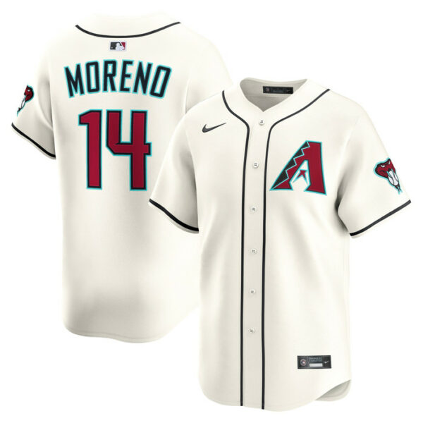 Men's Arizona Diamondbacks Gabriel Moreno Nike Cream Home Limited Player Jersey