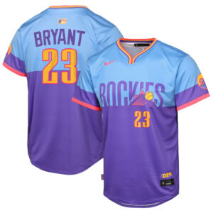 Youth Colorado Rockies Kris Bryant Nike Purple/Light Blue 2025 City Connect Limited Player Jersey
