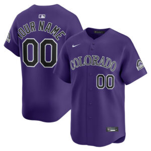 Men's Colorado Rockies Nike Purple Alternate Limited Custom Jersey