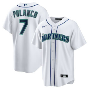Men's Seattle Mariners Jorge Polanco Nike White Home Replica Jersey
