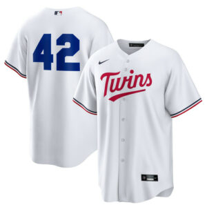 Men's Minnesota Twins Nike White Home 2025 Jackie Robinson Day Replica Jersey