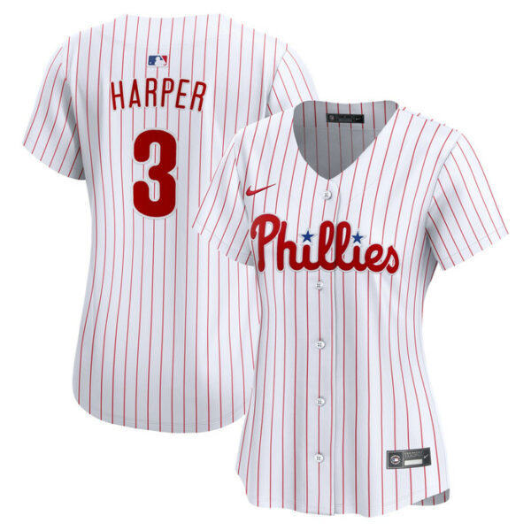 Women's Philadelphia Phillies Bryce Harper Nike White Home Limited Jersey