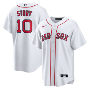 Men's Boston Red Sox Trevor Story Nike White Home Replica Jersey