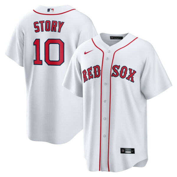 Men's Boston Red Sox Trevor Story Nike White Home Replica Jersey