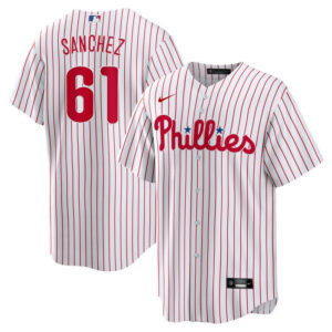Men's Philadelphia Phillies Cristopher Sanchez Nike White Home Replica Jersey