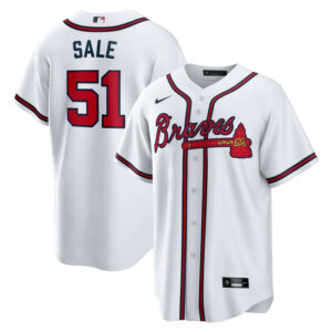 Men's Atlanta Braves Chris Sale Nike White Home Replica Jersey