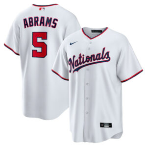Youth Washington Nationals CJ Abrams Nike White Home Replica Player Jersey