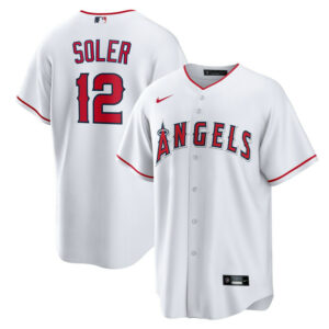 Men's Los Angeles Angels Jorge Soler Nike White Home Replica Jersey