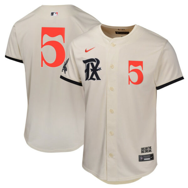 Youth Texas Rangers Corey Seager Nike Natural City Connect Limited Player Jersey