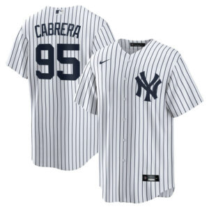 Men's New York Yankees Oswaldo Cabrera Nike White Home Replica Jersey