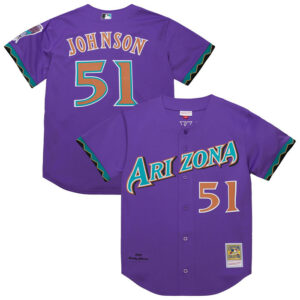 Men's Arizona Diamondbacks Randy Johnson Mitchell & Ness Purple 2000 Throwback Jersey