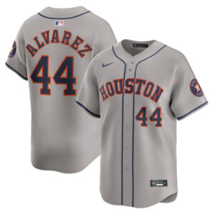 Men's Houston Astros Yordan Alvarez Nike Gray Road Limited Player Jersey