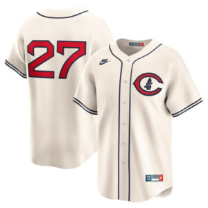 Men's Chicago Cubs Seiya Suzuki Nike Cream Throwback Cooperstown Collection Limited Jersey