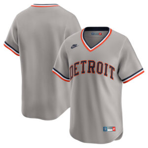 Men's Detroit Tigers Nike Gray Throwback Cooperstown Collection Limited Jersey