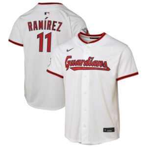 Youth Cleveland Guardians Jose Ramirez Nike White Home Limited Player Jersey