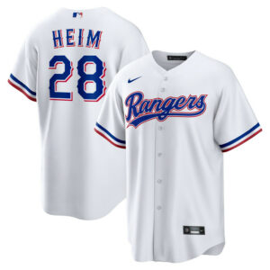 Men's Texas Rangers Jonah Heim Nike White Home Replica Jersey