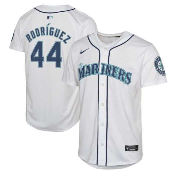 Youth Seattle Mariners Julio Rodriguez Nike White Home Limited Player Jersey