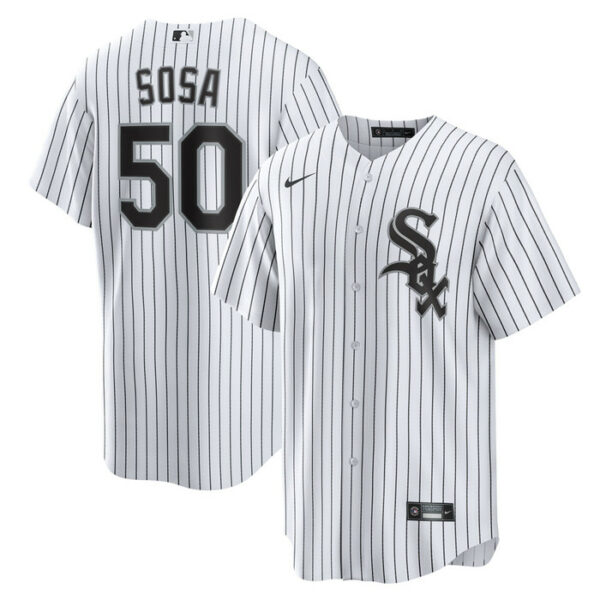 Men's Chicago White Sox Lenyn Sosa Nike White Home Replica Jersey