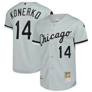 Men's Chicago White Sox Paul Konerko Mitchell & Ness Gray 2005 Throwback Jersey