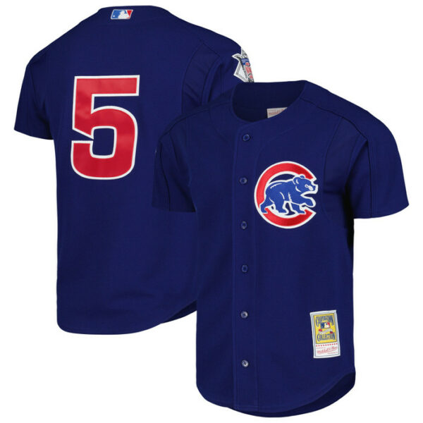 Men's Chicago Cubs Nomar Garciaparra Mitchell & Ness Royal Cooperstown Collection 2005 Batting Practice Jersey