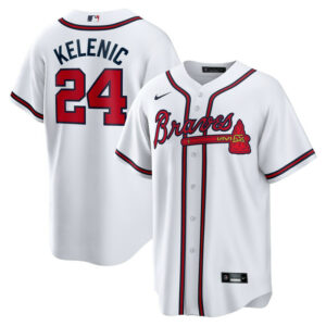 Men's Atlanta Braves Jarred Kelenic Nike White Home Replica Jersey