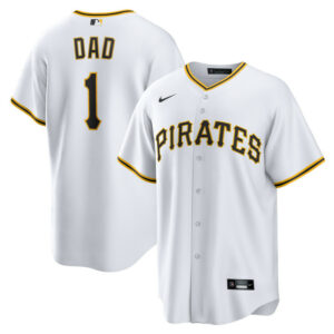 Men's Pittsburgh Pirates Nike White #1 Dad Home Replica Jersey
