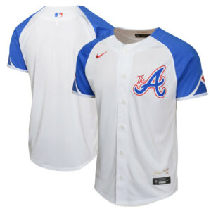 Youth Atlanta Braves Nike White City Connect Limited Jersey