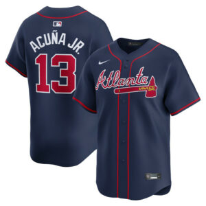 Men's Atlanta Braves Ronald Acuna Jr. Nike Navy Alternate Limited Player Jersey