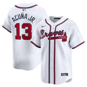 Men's Atlanta Braves Ronald Acuna Jr. Nike White Home Limited Player Jersey