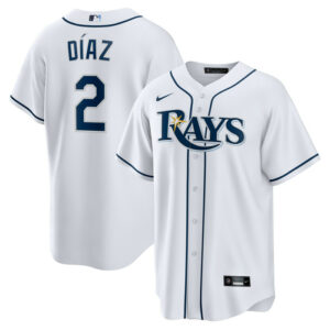 Men's Tampa Bay Rays Yandy Diaz Nike White Home Replica Player Jersey