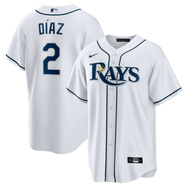 Men's Tampa Bay Rays Yandy Diaz Nike White Home Replica Player Jersey