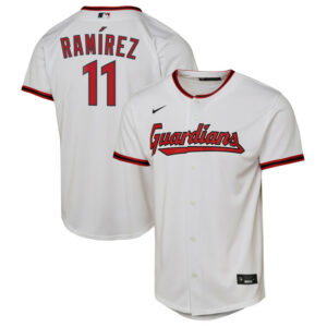 Youth Cleveland Guardians Jose Ramirez Nike White Home Replica Player Jersey