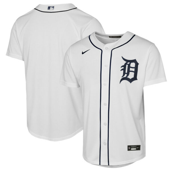 Youth Detroit Tigers Nike White Home Replica 2.0 Jersey