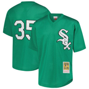 Youth Chicago White Sox Frank Thomas Mitchell & Ness Green Cooperstown Collectionï¿½Mesh Batting Practice Jersey