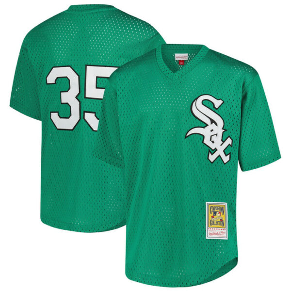 Youth Chicago White Sox Frank Thomas Mitchell & Ness Green Cooperstown Collectionï¿½Mesh Batting Practice Jersey
