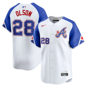 Men's Atlanta Braves Matt Olson Nike White City Connect Limited Player Jersey
