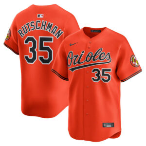 Men's Baltimore Orioles Adley Rutschman Nike Orange 2nd Alternate Limited Player Jersey