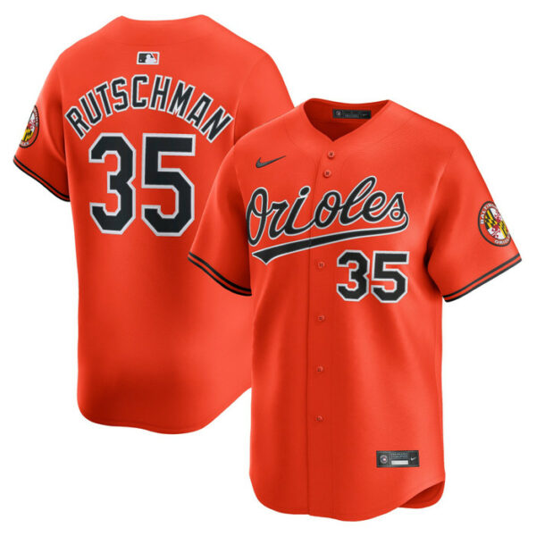 Men's Baltimore Orioles Adley Rutschman Nike Orange 2nd Alternate Limited Player Jersey