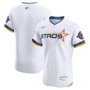 Men's Houston Astros Nike White 2025 City Connect Elite Jersey