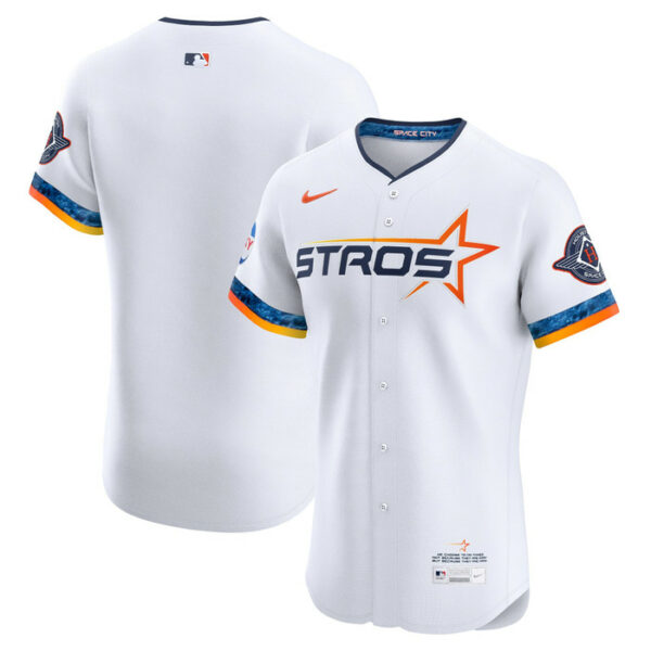 Men's Houston Astros Nike White 2025 City Connect Elite Jersey